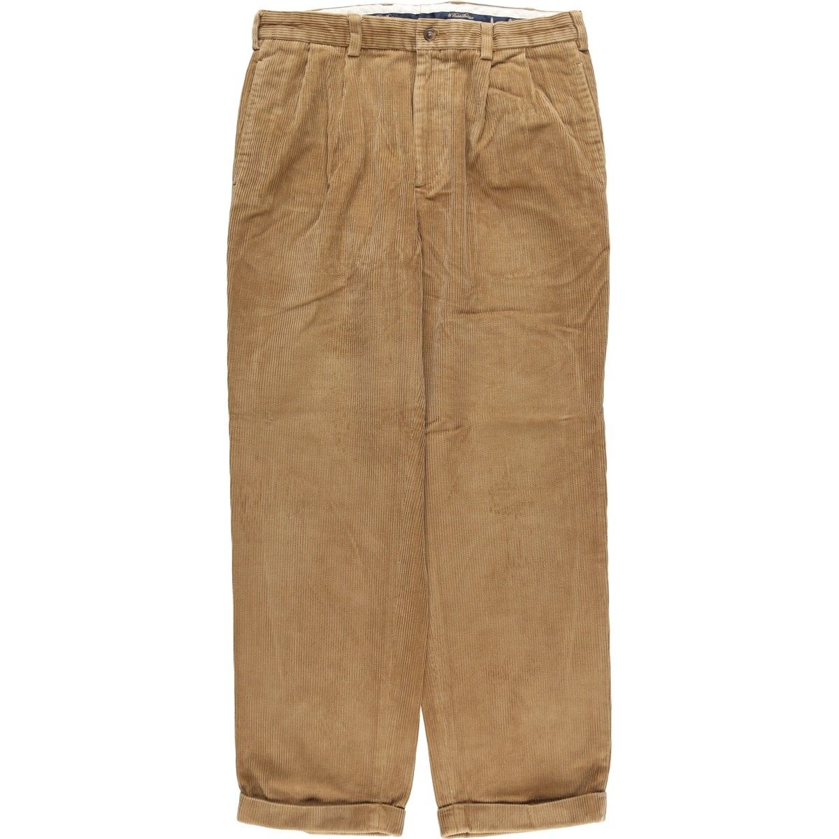 BrooksBrothersツータック ワイドコーデュロイパンツ y2k 古着 Brooks Brothers ELLIOT ブルックスブラザーズ 太畝 ワイド ツータック