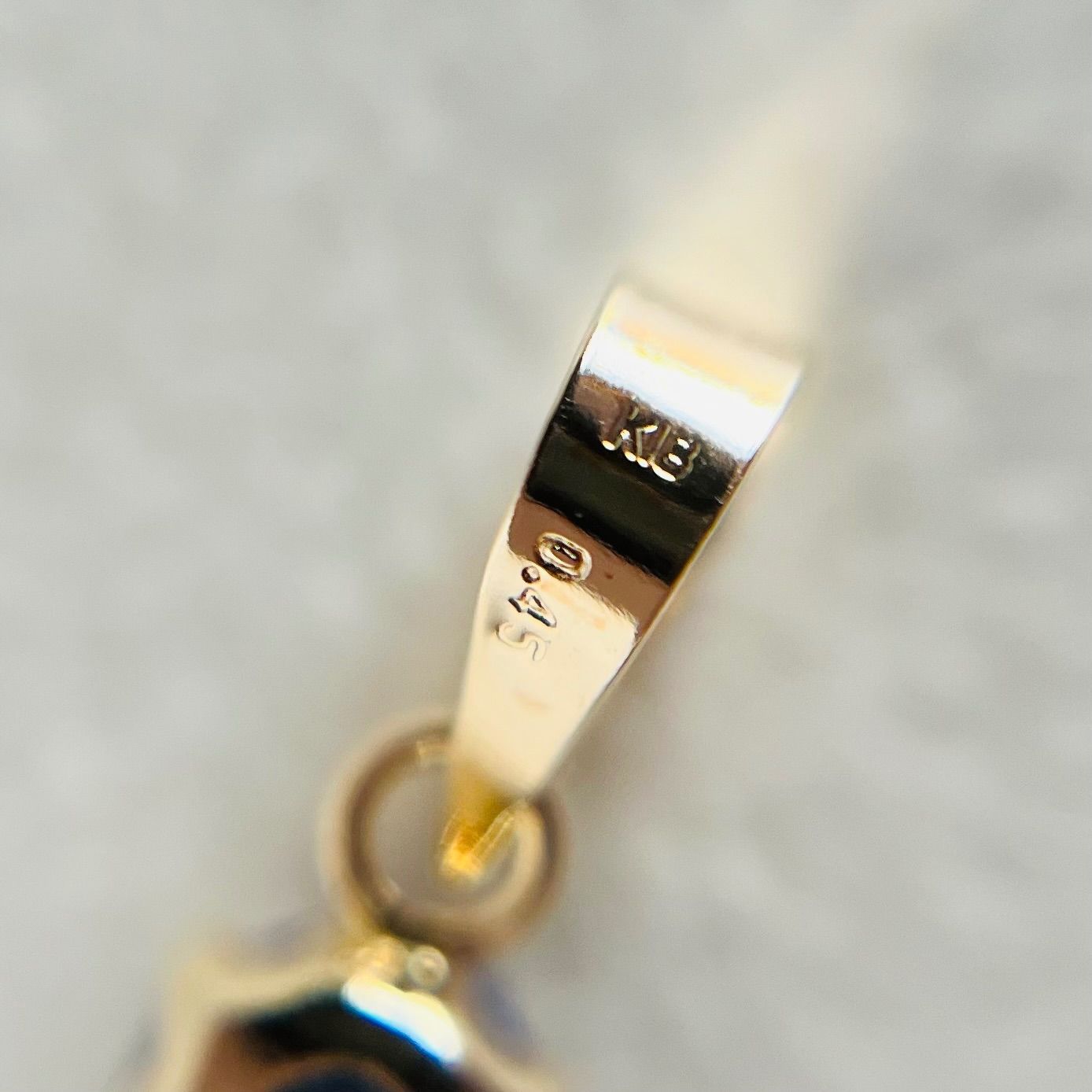 K18 天然石タンザナイト oval ペンダントトップ 18金イエローゴールド