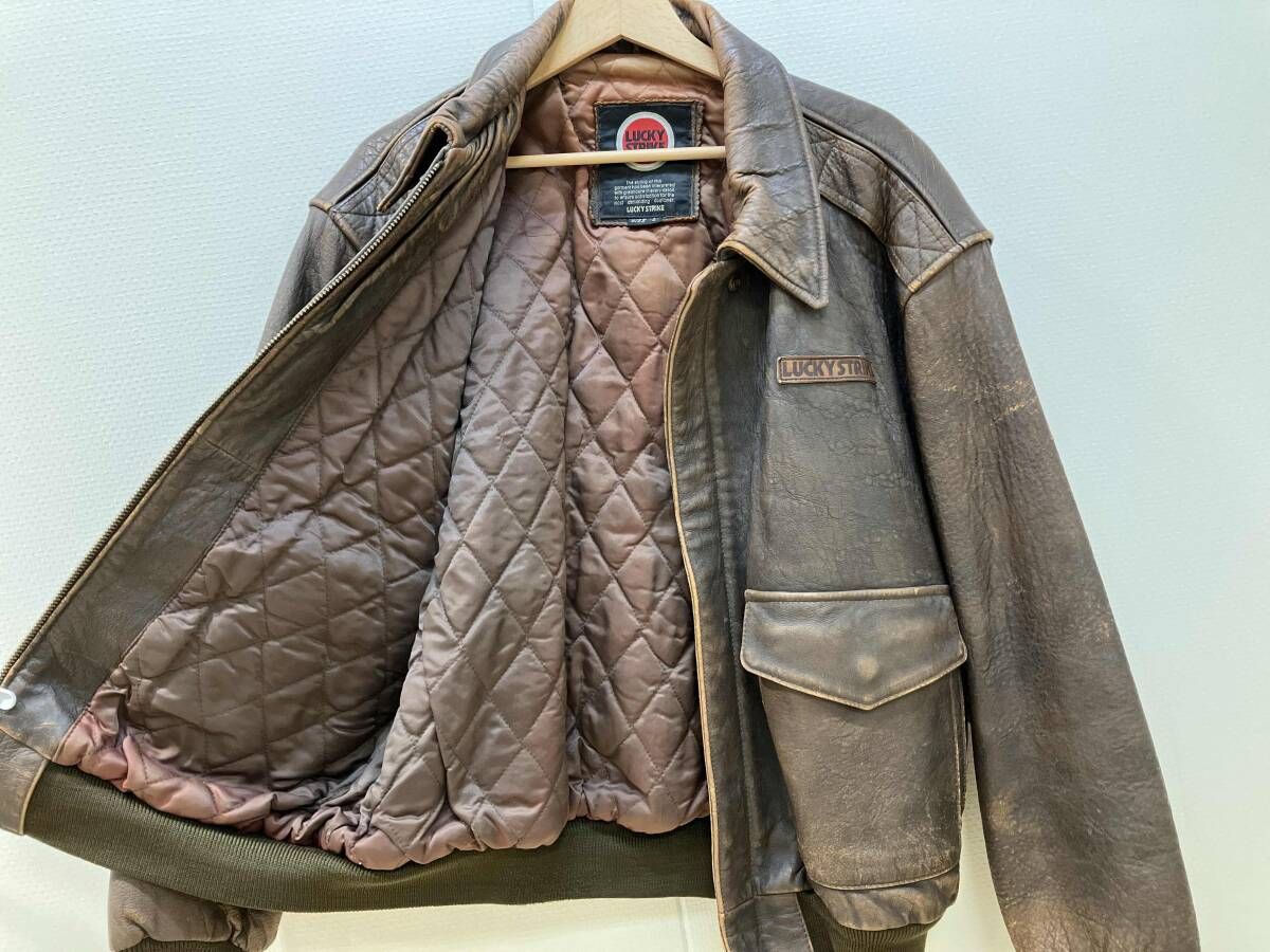 LUCKY STRIKE ラッキーストライク レザージャケット 革ジャン サイズL