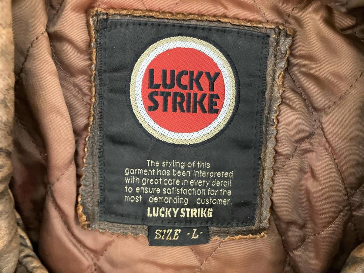 LUCKY STRIKE ラッキーストライク レザージャケット 革ジャン サイズL