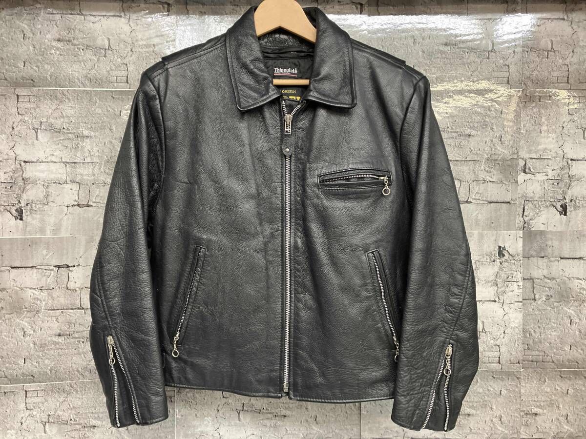 メンズ REBEL レベル シングルライダース キルティングライナー付き 