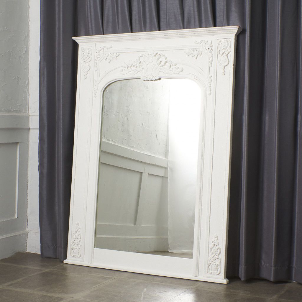 アンティーク ウォールミラー シャビー ペイント 壁掛け 鏡 大型