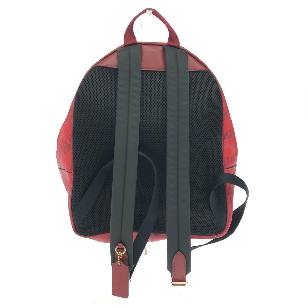 COACH コーチ リュック／チャーリーミディアム PVC F82358 レッド