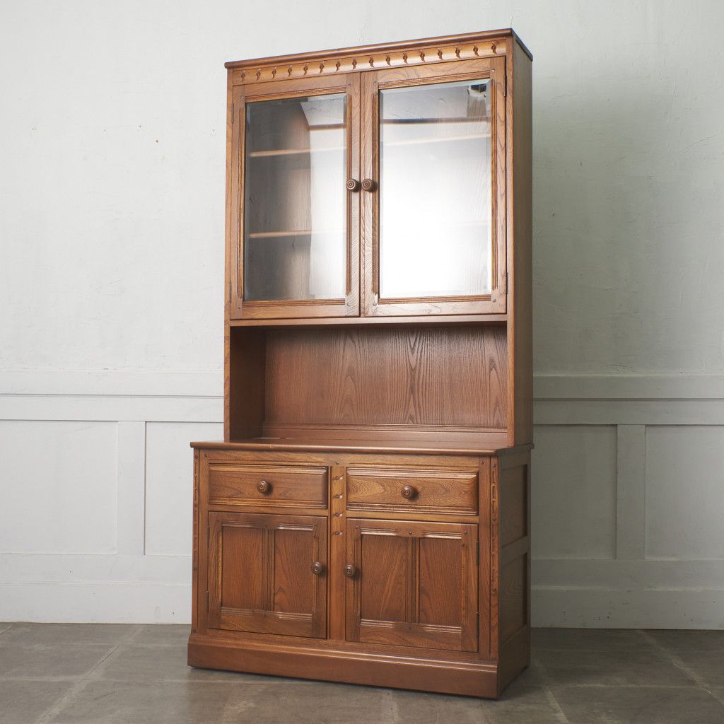 アーコール Old Colonial キャビネット 食器棚 本棚 飾り棚 ガラス