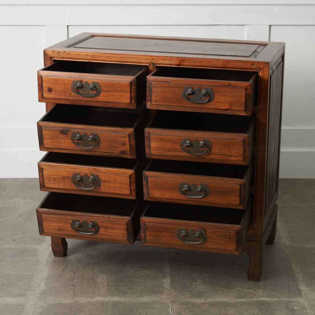 中国 アンティーク スタイル 整理箪笥 チェスト 木製 小箪笥 引き出し