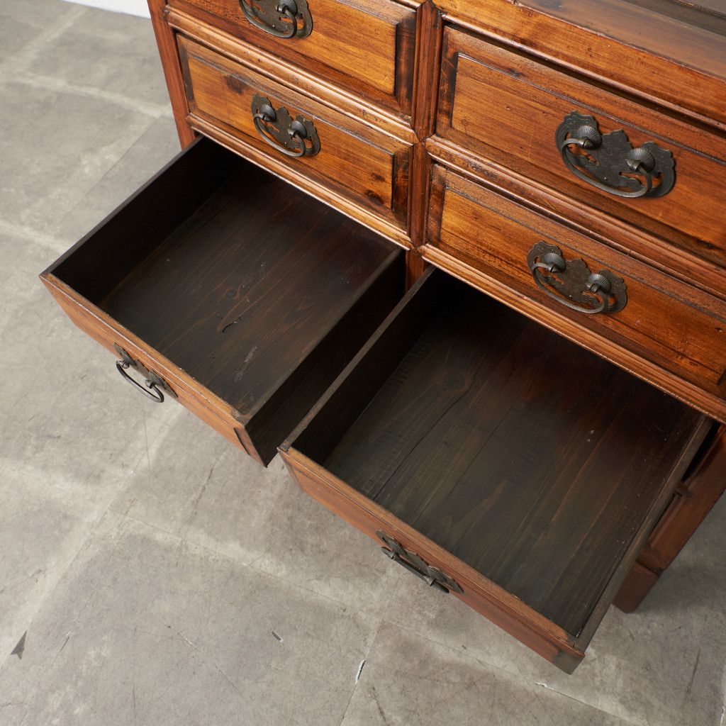 中国 アンティーク スタイル 整理箪笥 チェスト 木製 小箪笥 引き出し