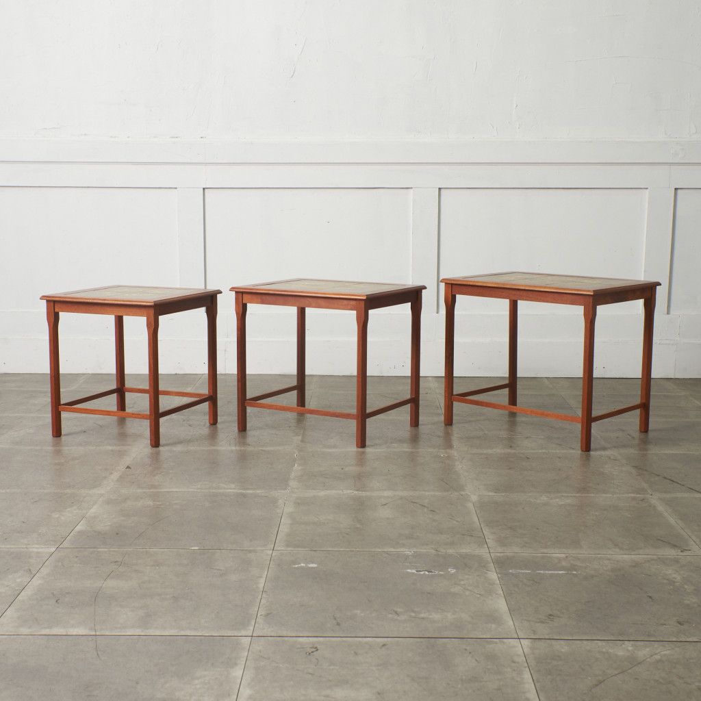 デンマーク製 TOFTEN mobelfabrikken 60s ネストテーブル タイルトップ