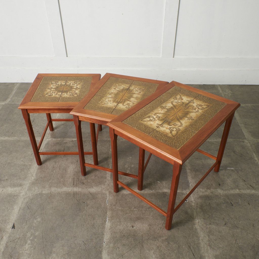 デンマーク製 TOFTEN mobelfabrikken 60s ネストテーブル タイルトップ