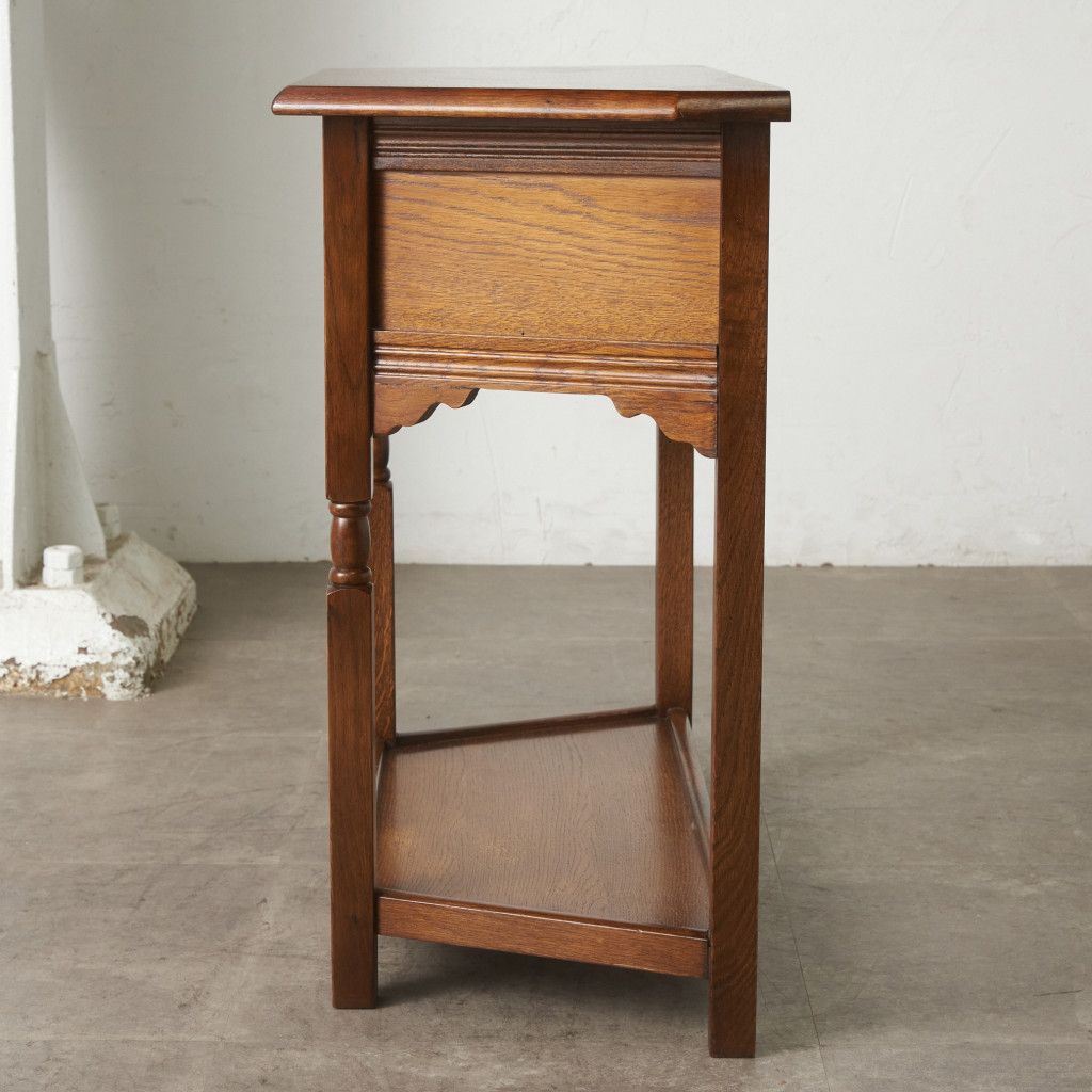 Old Charm サイド キャビネット オーク サイドテーブル 飾り台 花台