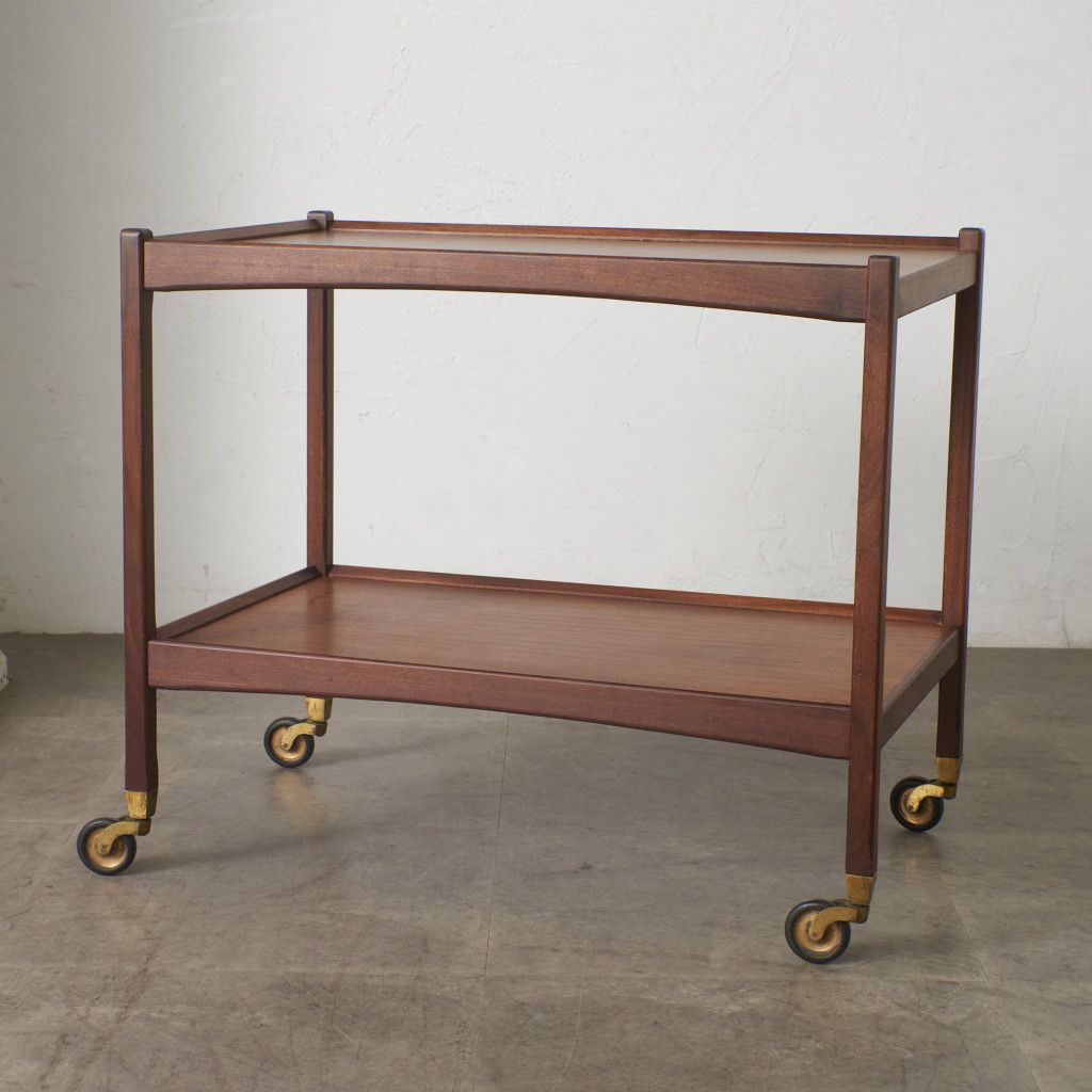 英国 ヴィンテージ トロリー ワゴン 木製 北欧 スタイル キッチン