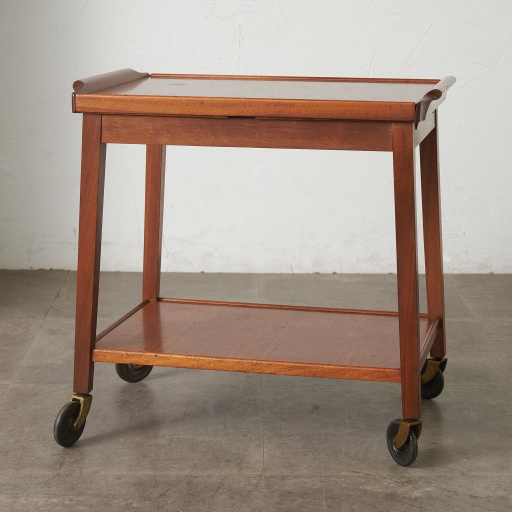 英国 STAPLES&CO ヴィンテージ トロリー ワゴン 拡張天板 伸長式