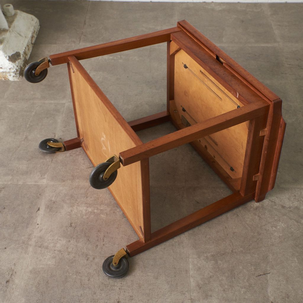 英国 STAPLES&CO ヴィンテージ トロリー ワゴン 拡張天板 伸長式