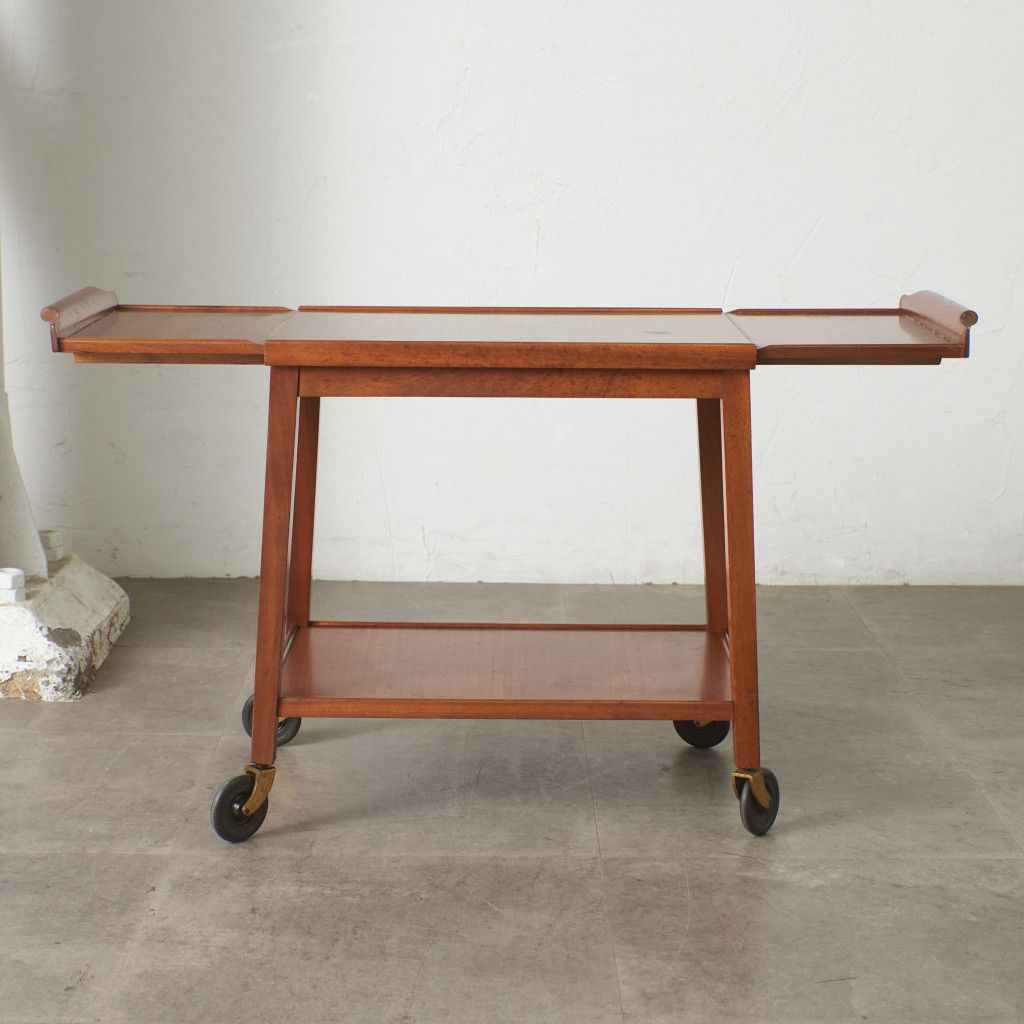 英国 STAPLES&CO ヴィンテージ トロリー ワゴン 拡張天板 伸長式