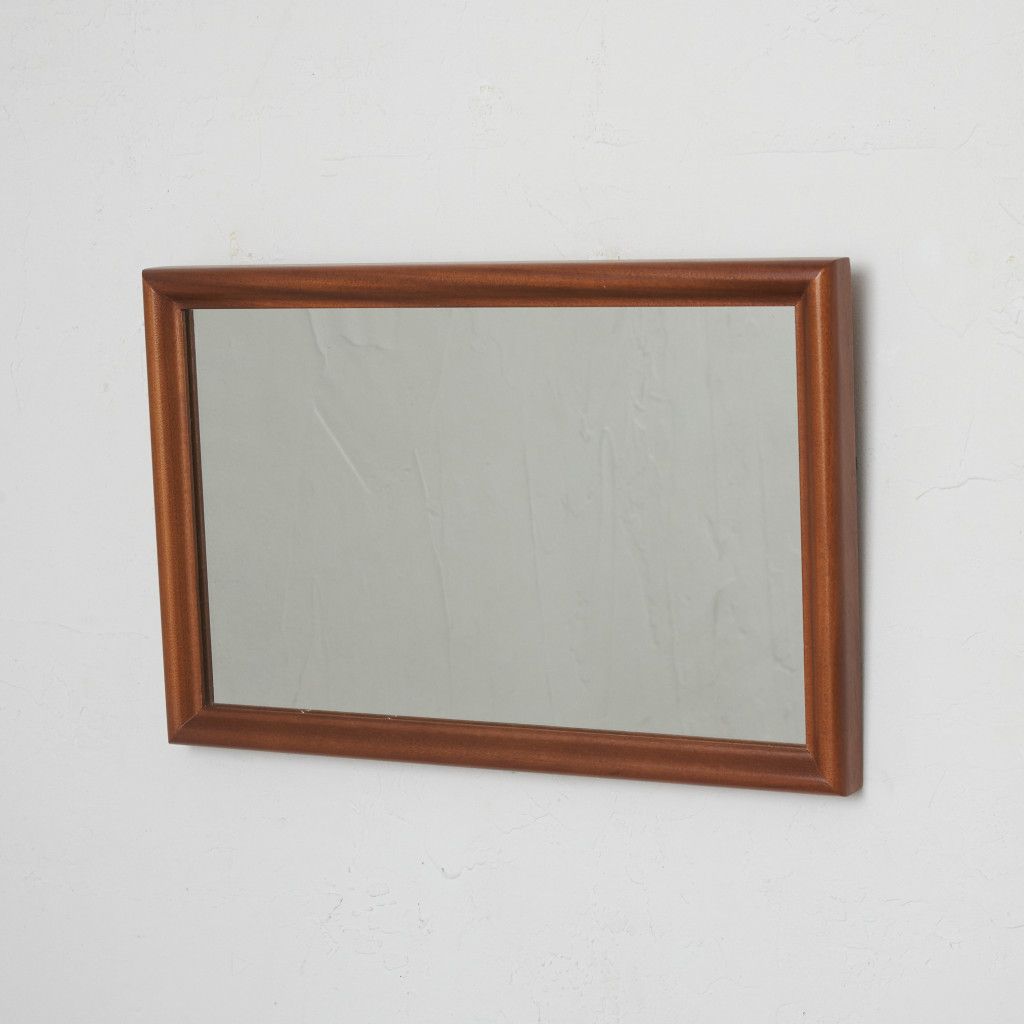 イギリス ヴィンテージ ウォールミラー 木製 シンプル 北欧 スタイル