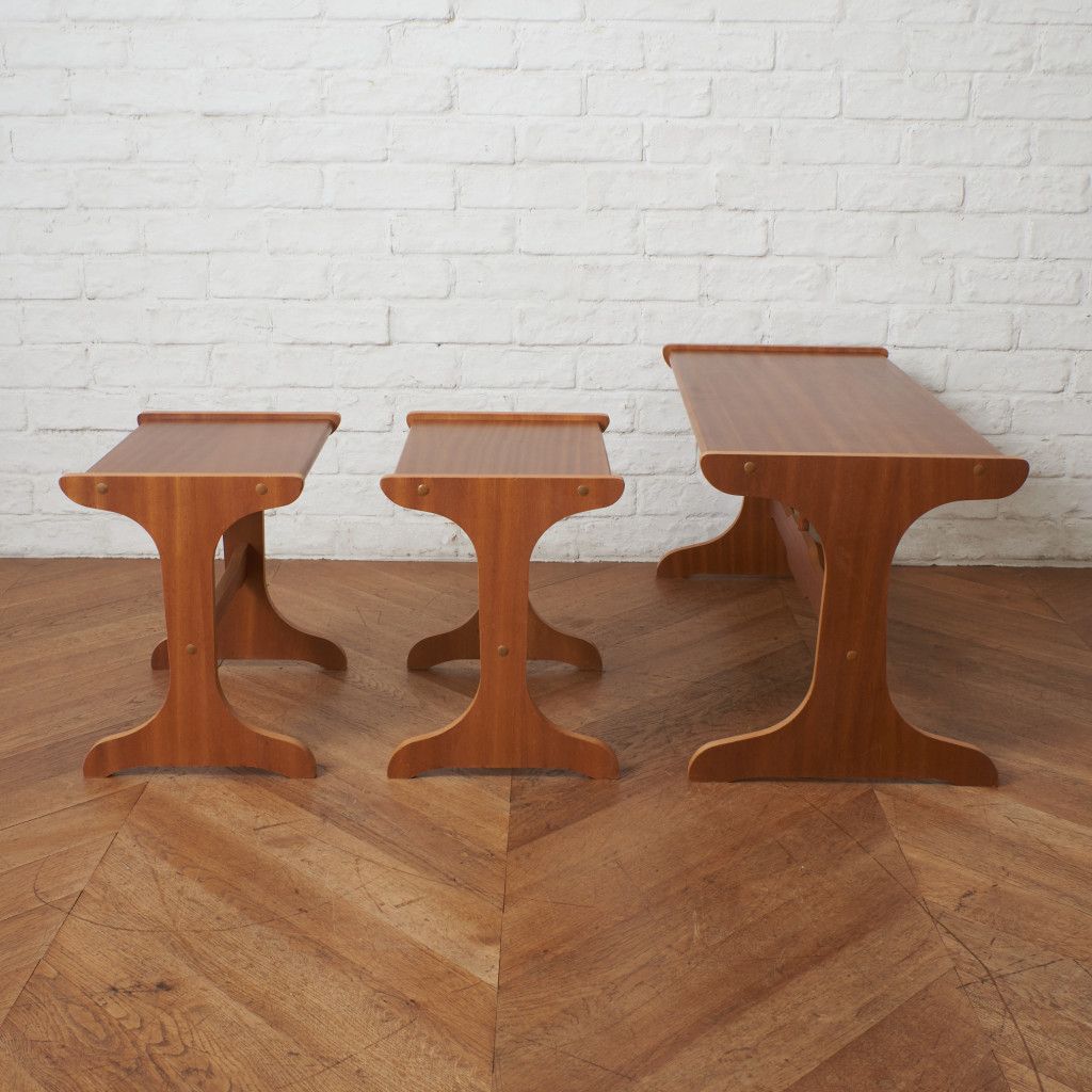 英国 ヴィンテージ ネスト コーヒーテーブル 木製 北欧 スタイル