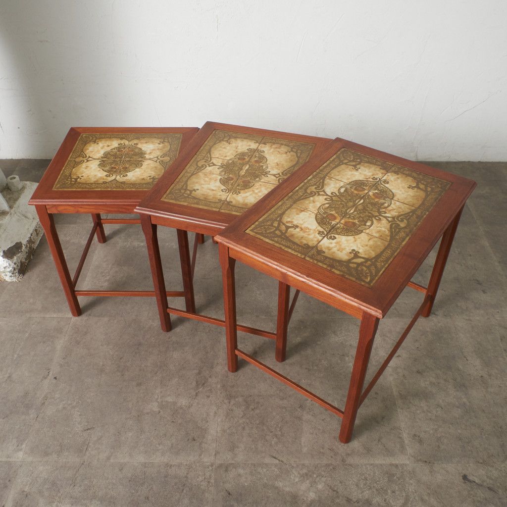 デンマーク製 TOFTEN mobelfabrikken 60s ネストテーブル タイルトップ