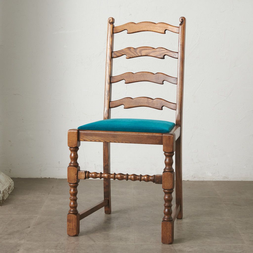 張替済 英国 アンティーク ラダーバック チェア 椅子 ハイバック