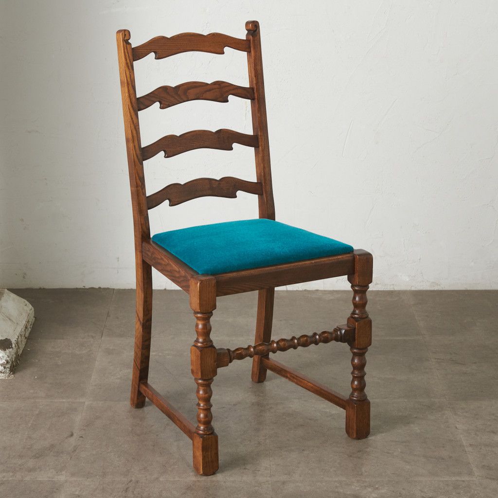 張替済 英国 アンティーク ラダーバック チェア 椅子 ハイバック