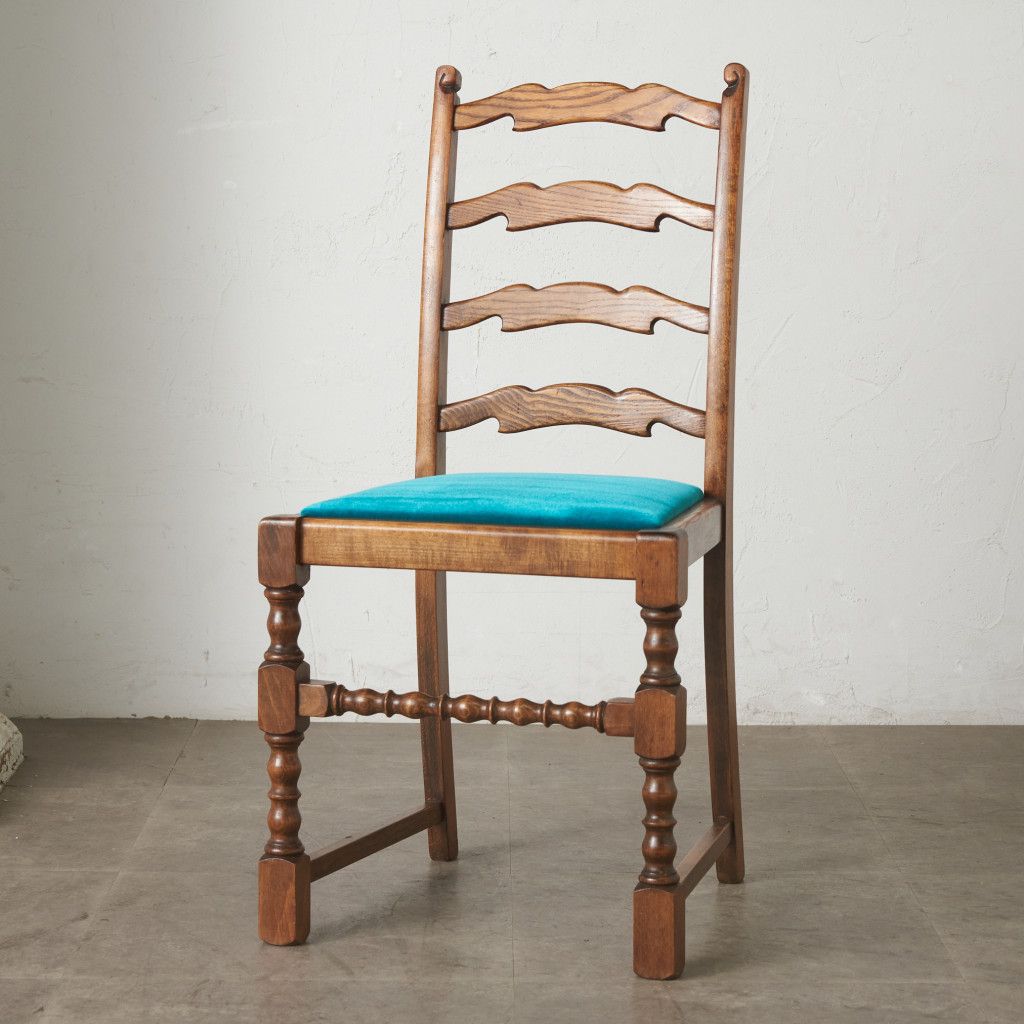 張替済 英国 アンティーク ラダーバック チェア 椅子 ハイバック