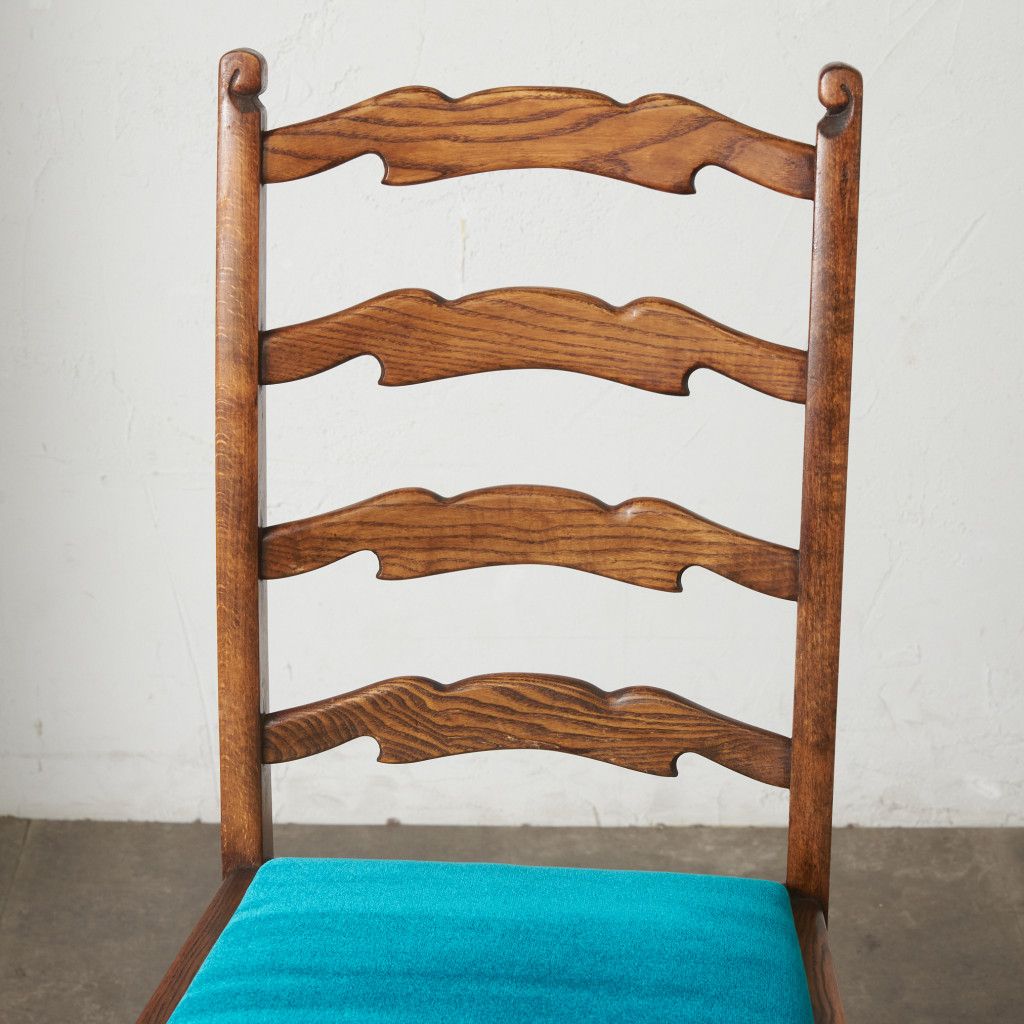 張替済 英国 アンティーク ラダーバック チェア 椅子 ハイバック