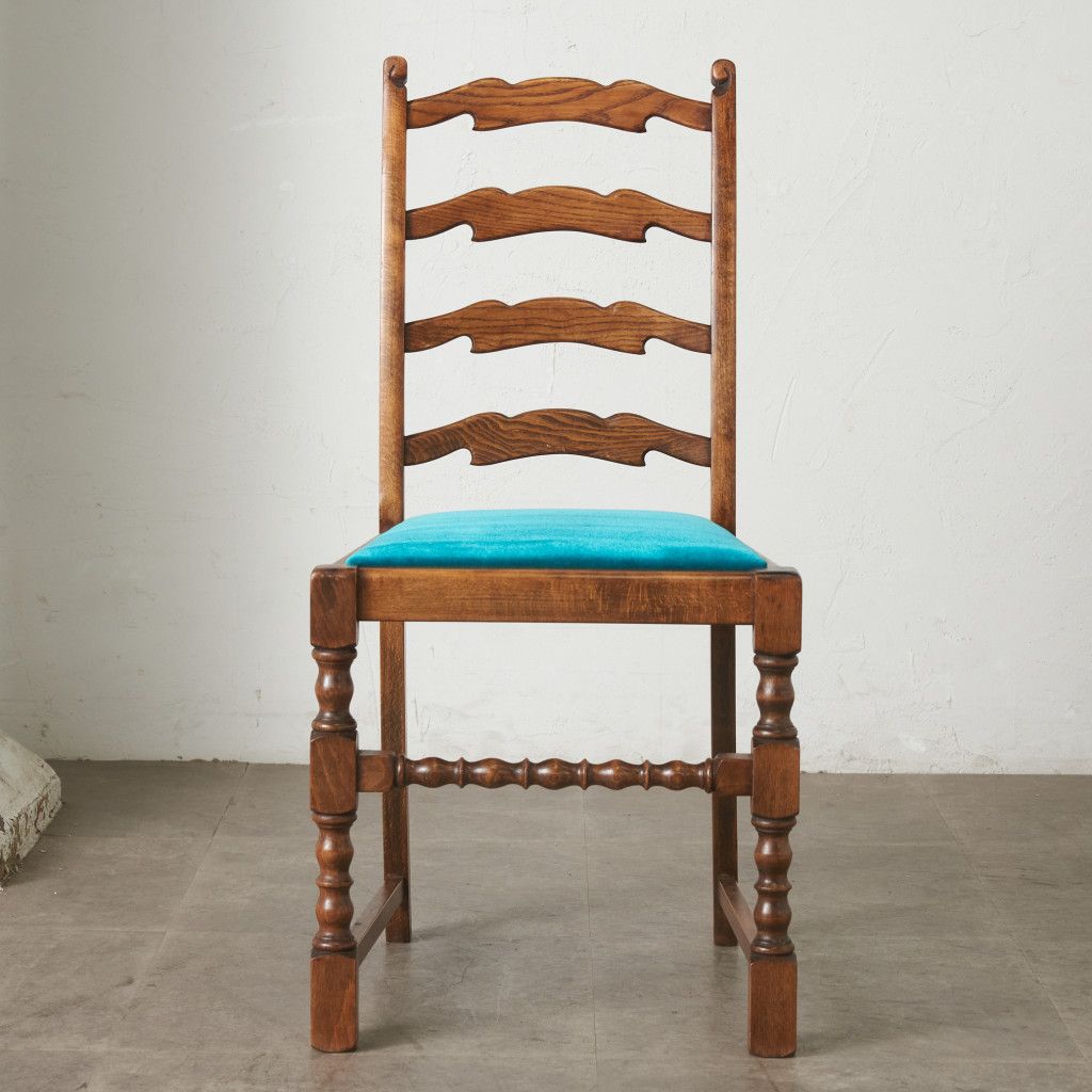 張替済 英国 アンティーク ラダーバック チェア 椅子 ハイバック