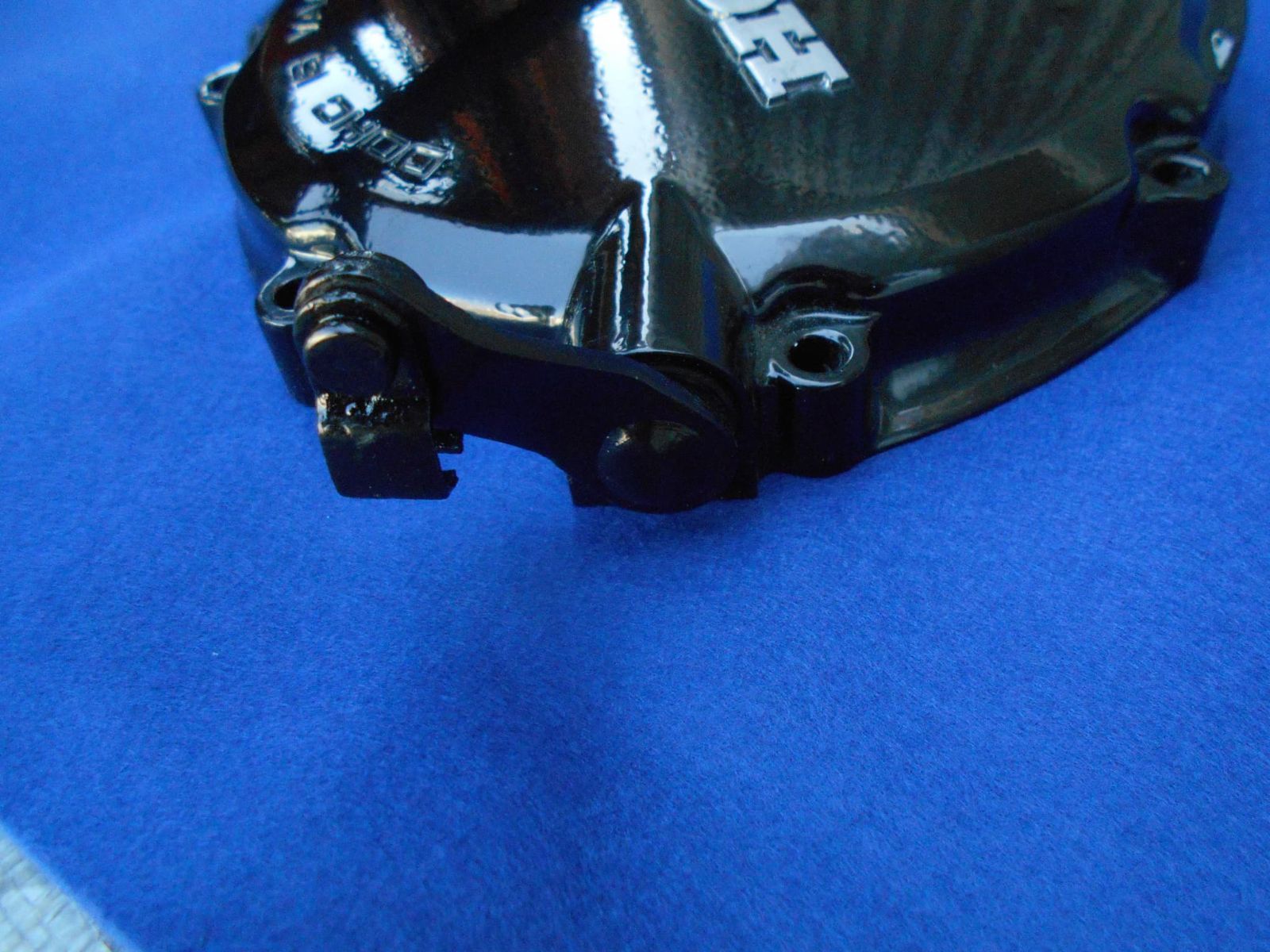 CBX400F クラッチカバー 当時物 黒色艶あり粉体塗装済み 再生品