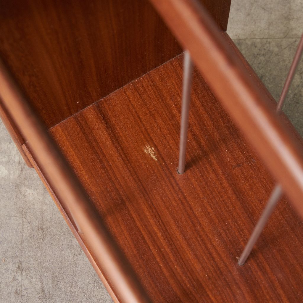 英国 ヴィンテージ マガジンラック 雑誌入れ 木製 マガジンスタンド