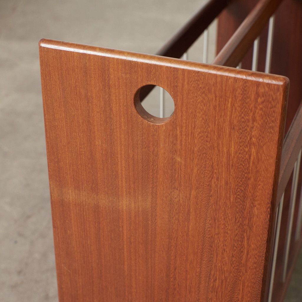 英国 ヴィンテージ マガジンラック 雑誌入れ 木製 マガジンスタンド