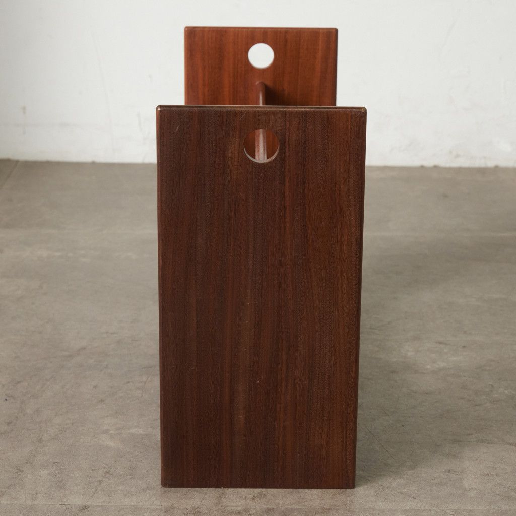 英国 ヴィンテージ マガジンラック 雑誌入れ 木製 マガジンスタンド