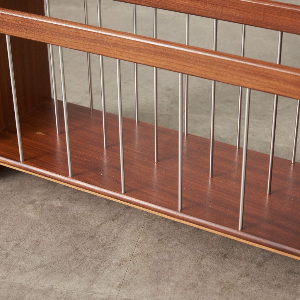 英国 ヴィンテージ マガジンラック 雑誌入れ 木製 マガジンスタンド