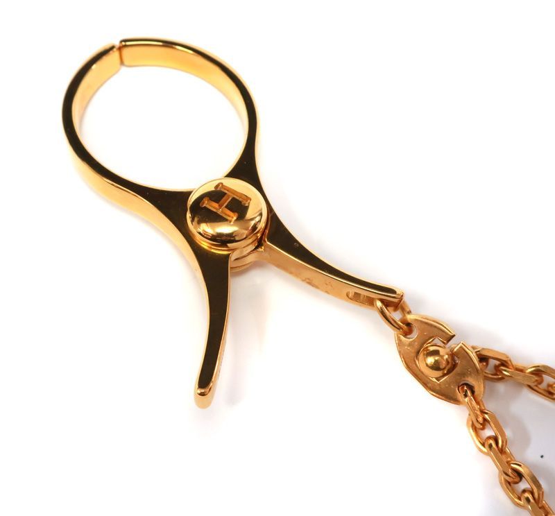 エルメス フィルー グローブホルダー 手袋 ホルダー ドレ ゴールド系