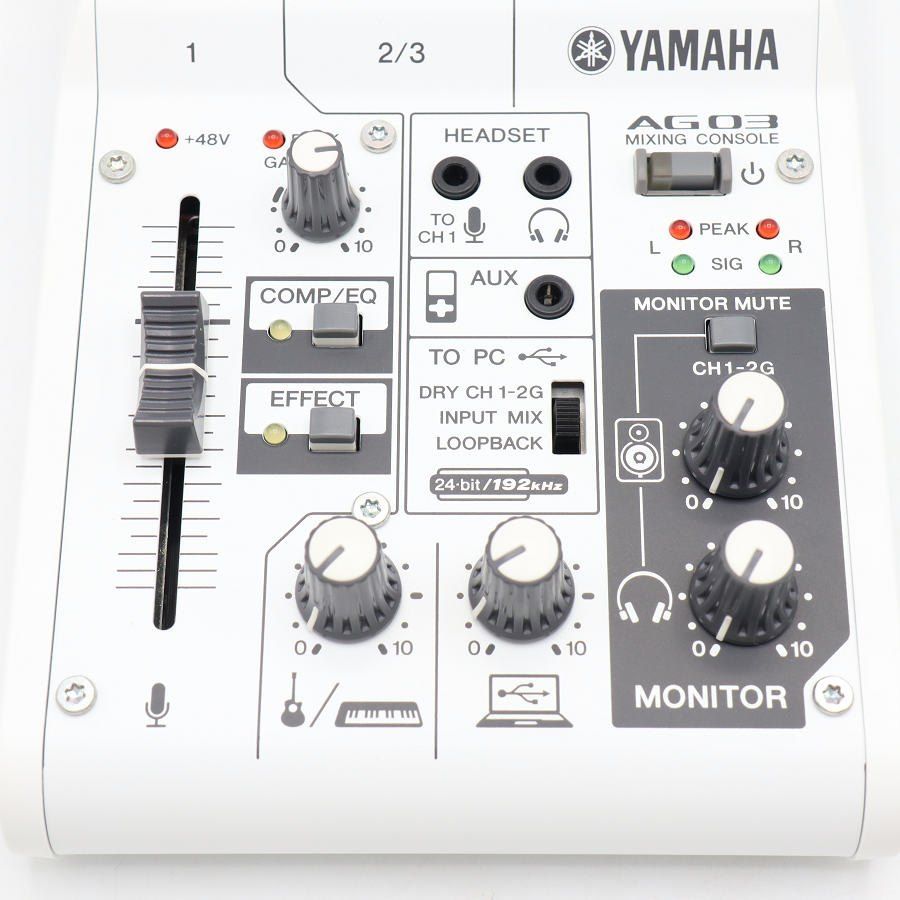 美品】ヤマハ ウェブキャスティングミキサー AG03 ホワイト 3