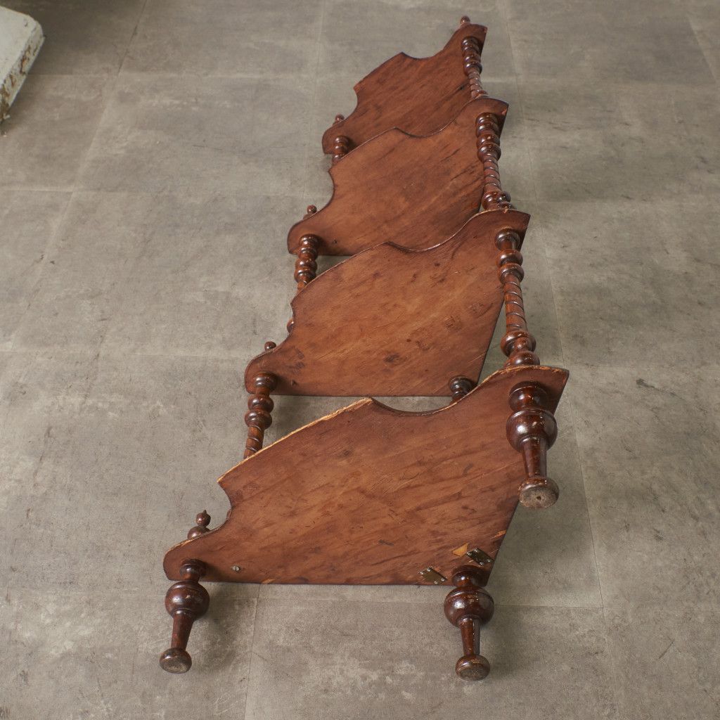 西洋 アンティーク ナポレオン シェルフ 4段 オープンシェルフ 木製