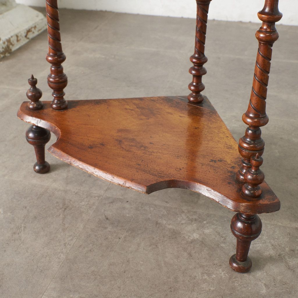 西洋 アンティーク ナポレオン シェルフ 4段 オープンシェルフ 木製