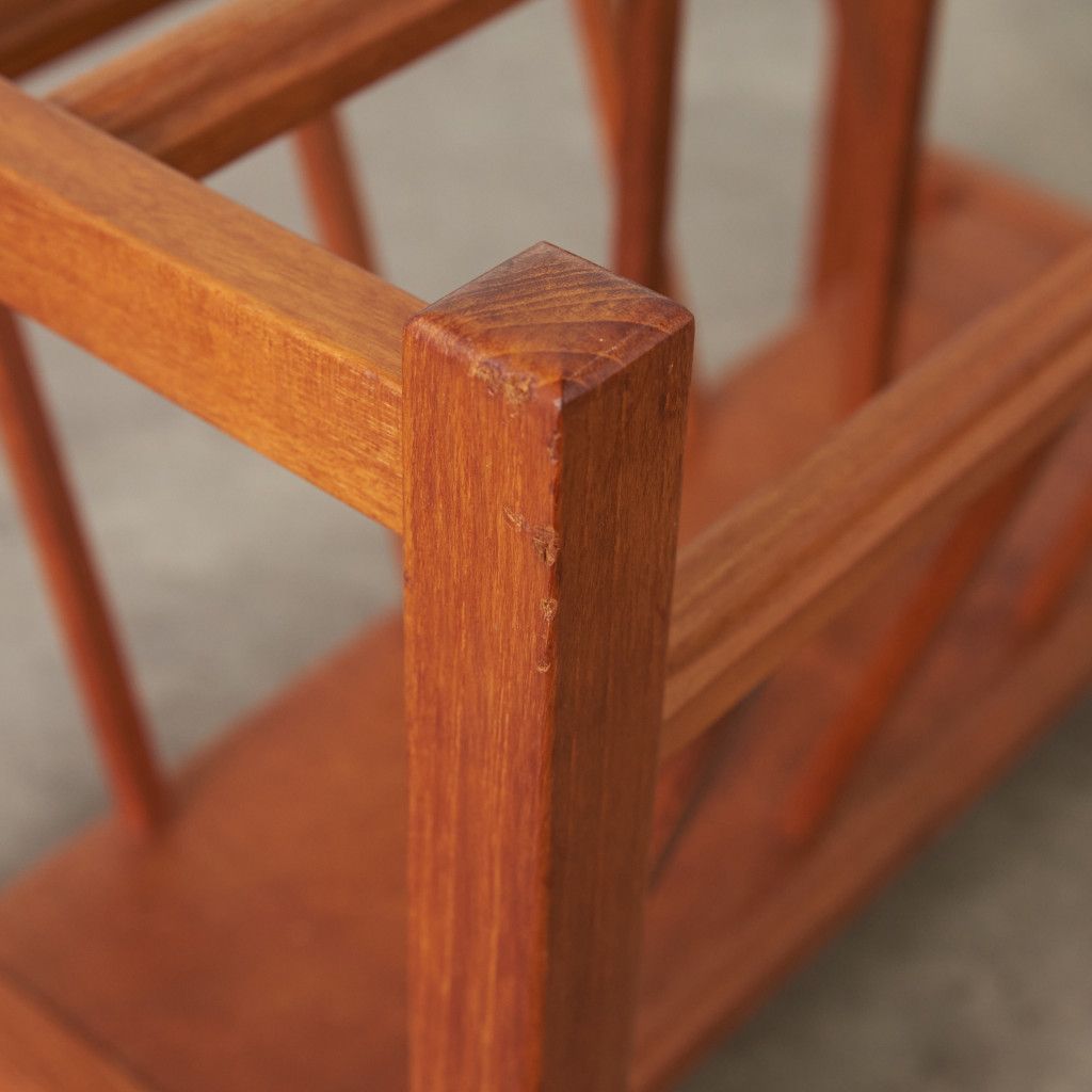 北欧 ヴィンテージ マガジンラック チーク マガジンスタンド 雑誌入れ