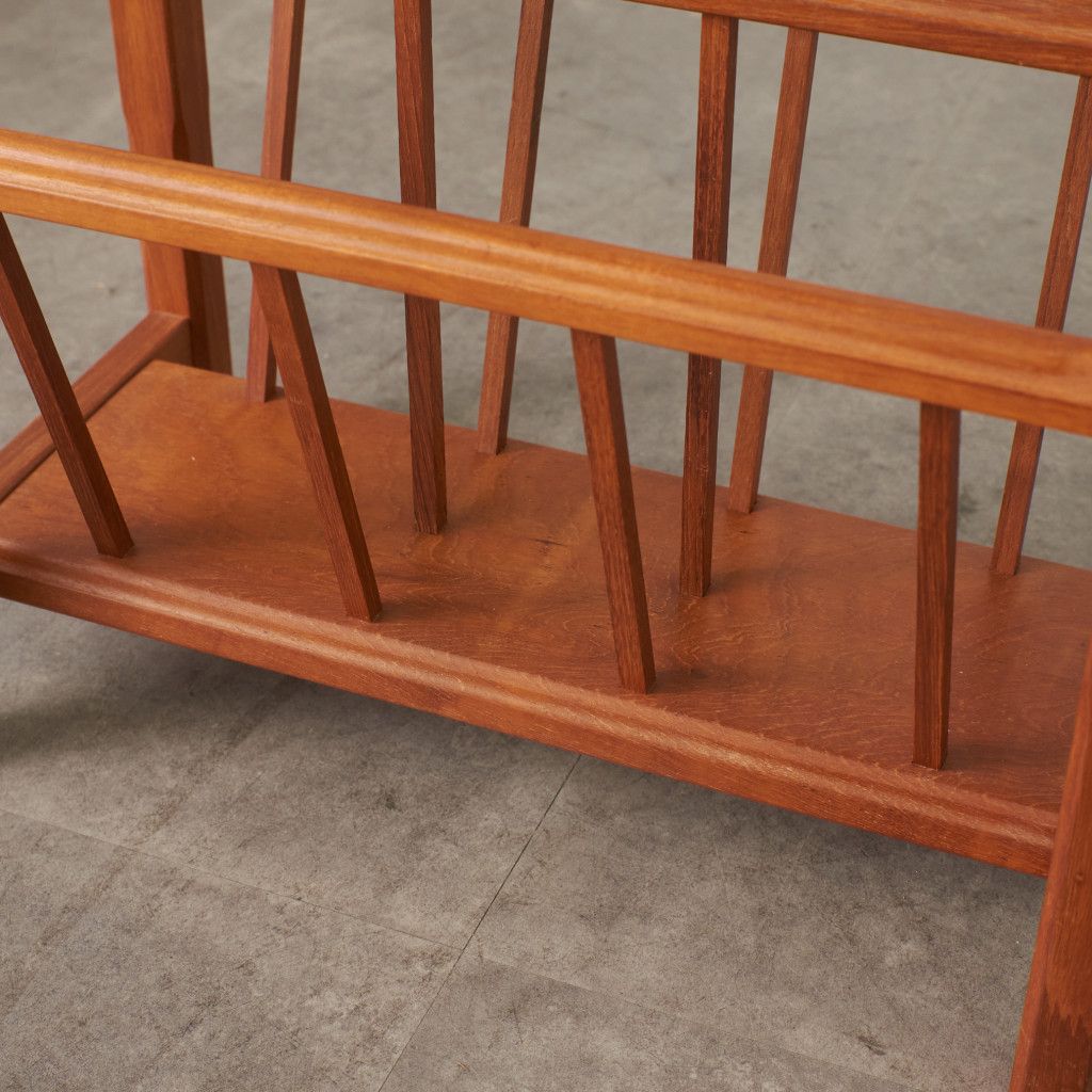 北欧 ヴィンテージ マガジンラック チーク マガジンスタンド 雑誌入れ