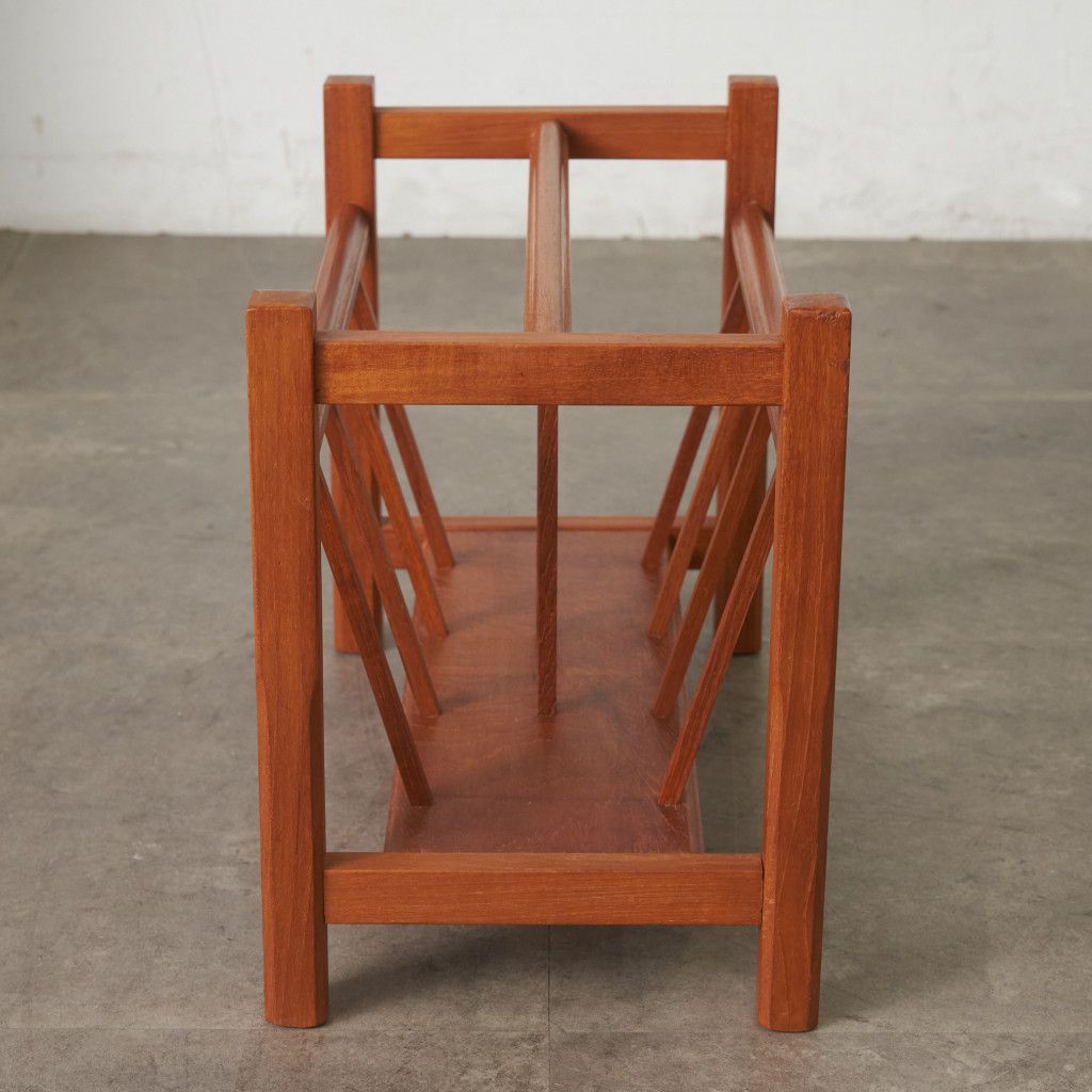 北欧 ヴィンテージ マガジンラック チーク マガジンスタンド 雑誌入れ