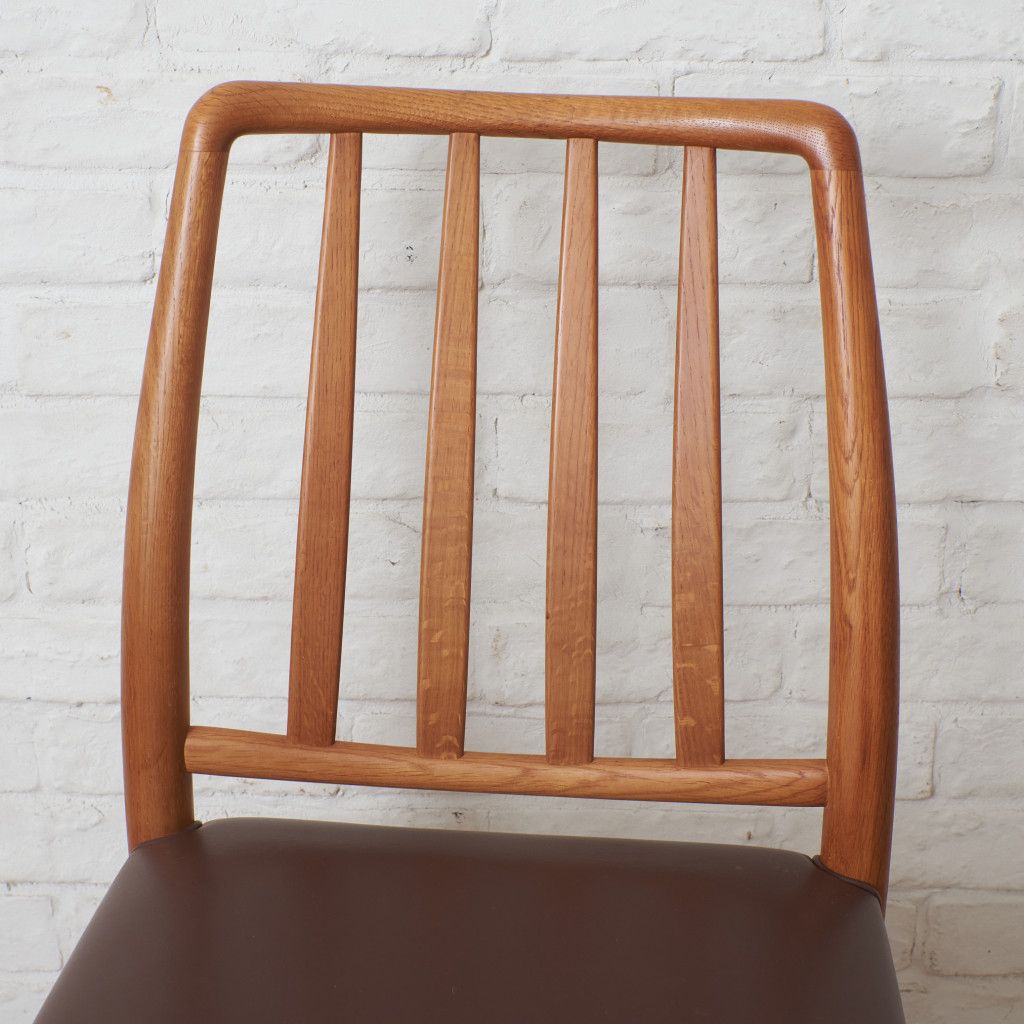 日進木工 GROW ダイニングチェア Natural Brown イス チェア レザー 本