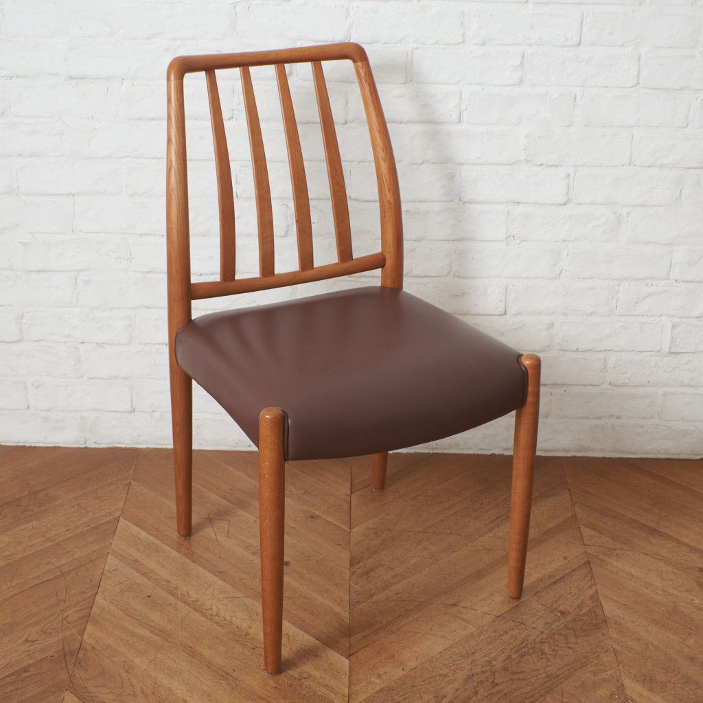 日進木工 GROW ダイニングチェア Natural Brown イス チェア レザー 本