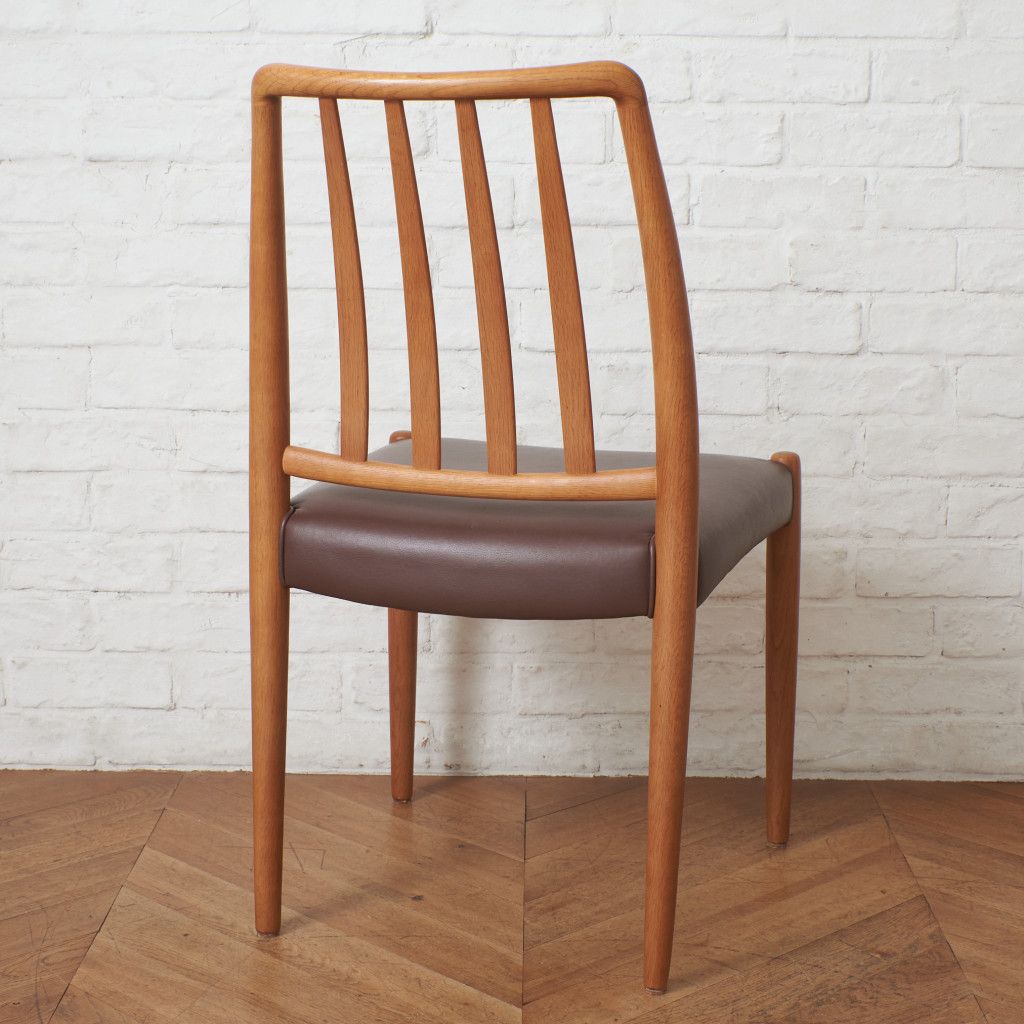 日進木工のGROWダイニングチェア（2脚セット）スレ有 日進木工 GROW ダイニングチェア Natural Brown イス チェア レザー 本