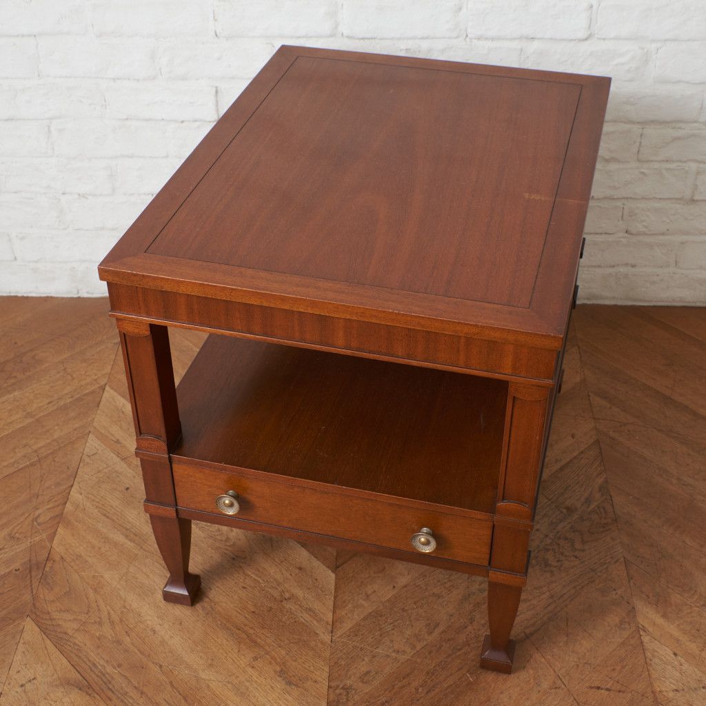 定価22万 Drexel Heritage エンドテーブル トライユン 引き出し付