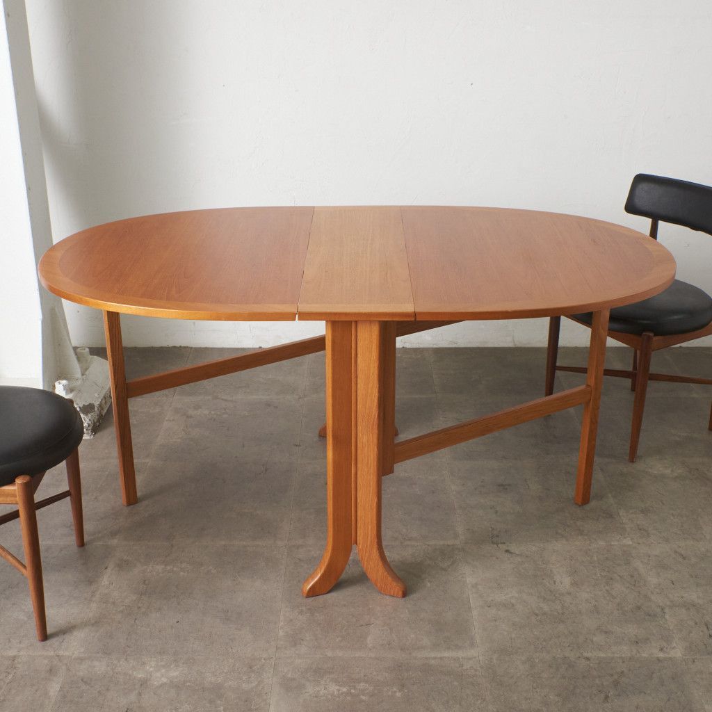 Nathan ヴィンテージ ドロップリーフ テーブル オーバル ネイサン