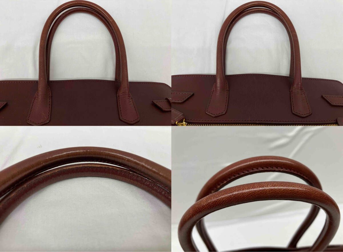 Somes 【定価:¥220,000 】ワインレッド ショルダーバッグ 紐付き SOMES SADDLE ソメスサドル ハンドバッグ レザー ワインレッド系 保存