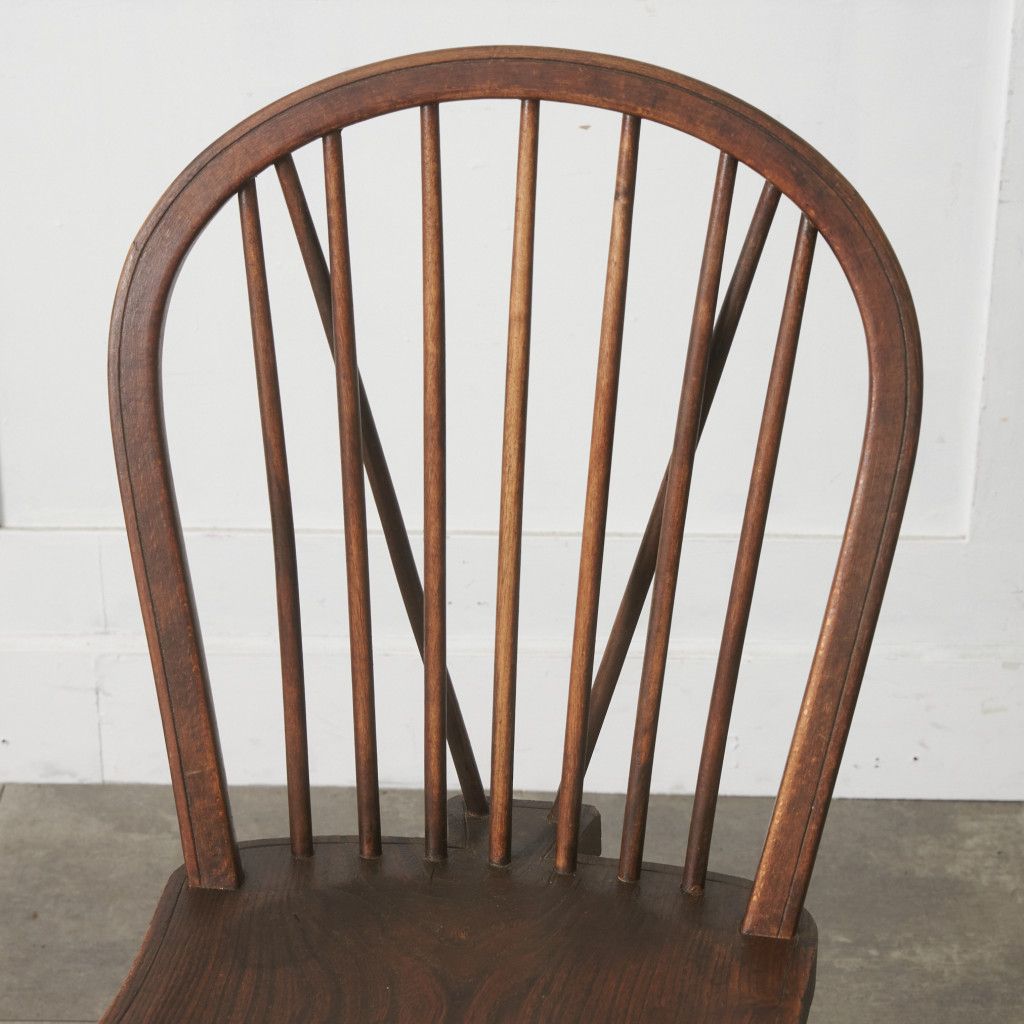 英国 アンティーク ウィンザーチェア 無垢材 フープバック ダイニング