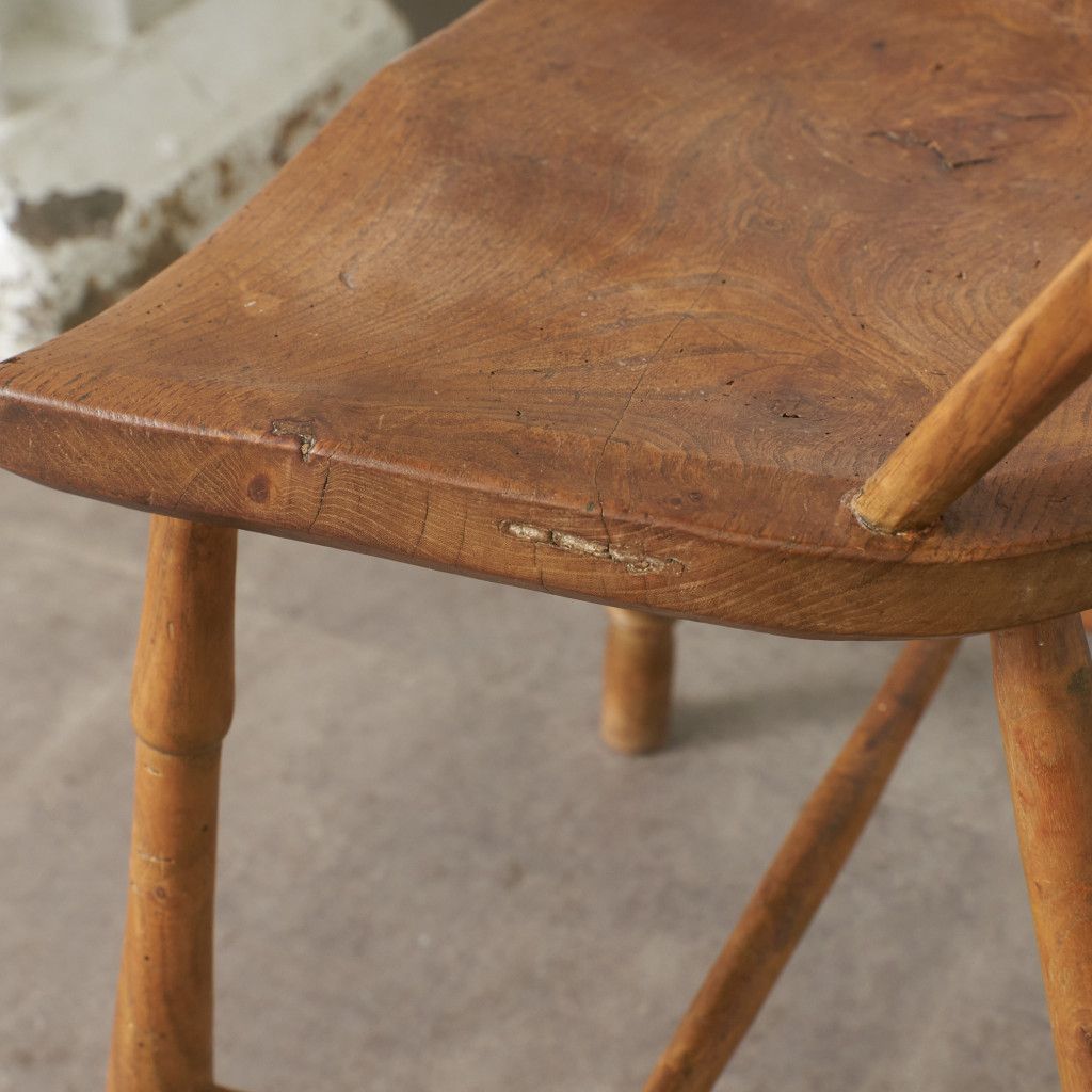 英国アンティーク木製コムバックチェア/ダイニングイス/椅子(89-222-3) 英国 アンティーク ウィンザーチェア フープバック チェア 木製 曲木