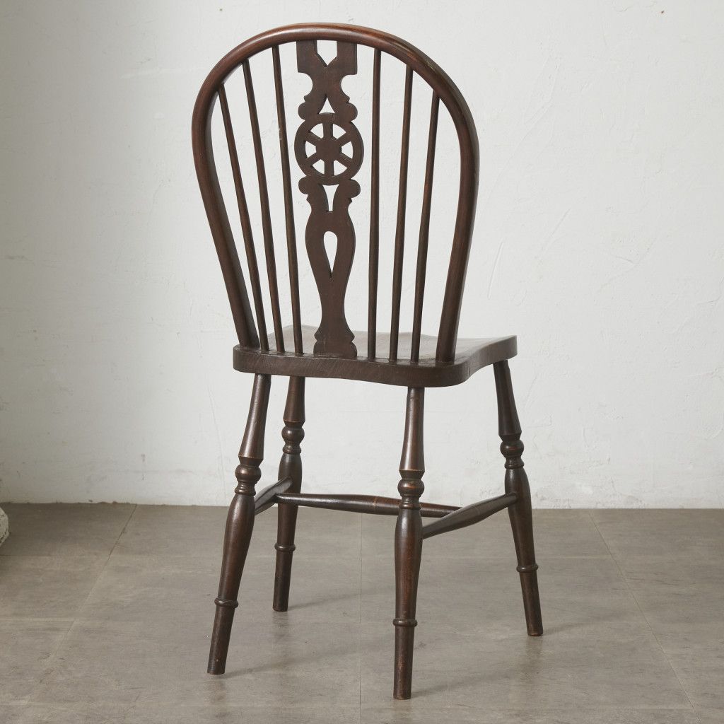 英国 クラシック ホイールバックチェア 無垢材 ウィンザーチェア 木製