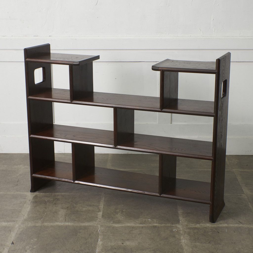 定価77万 松本民芸家具 違い棚 欅 書棚 茶棚 飾り棚 ケヤキ 無垢材 3段