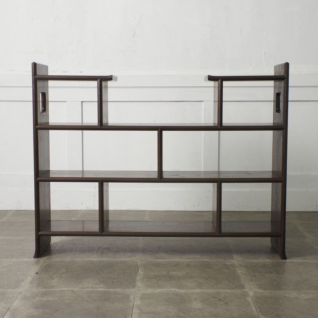 定価77万 松本民芸家具 違い棚 欅 書棚 茶棚 飾り棚 ケヤキ 無垢材 3段