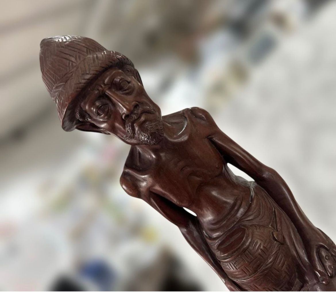 ヴィンテージ インドネシア バリ島 民芸品 木彫り 木製 彫刻 オブジェ