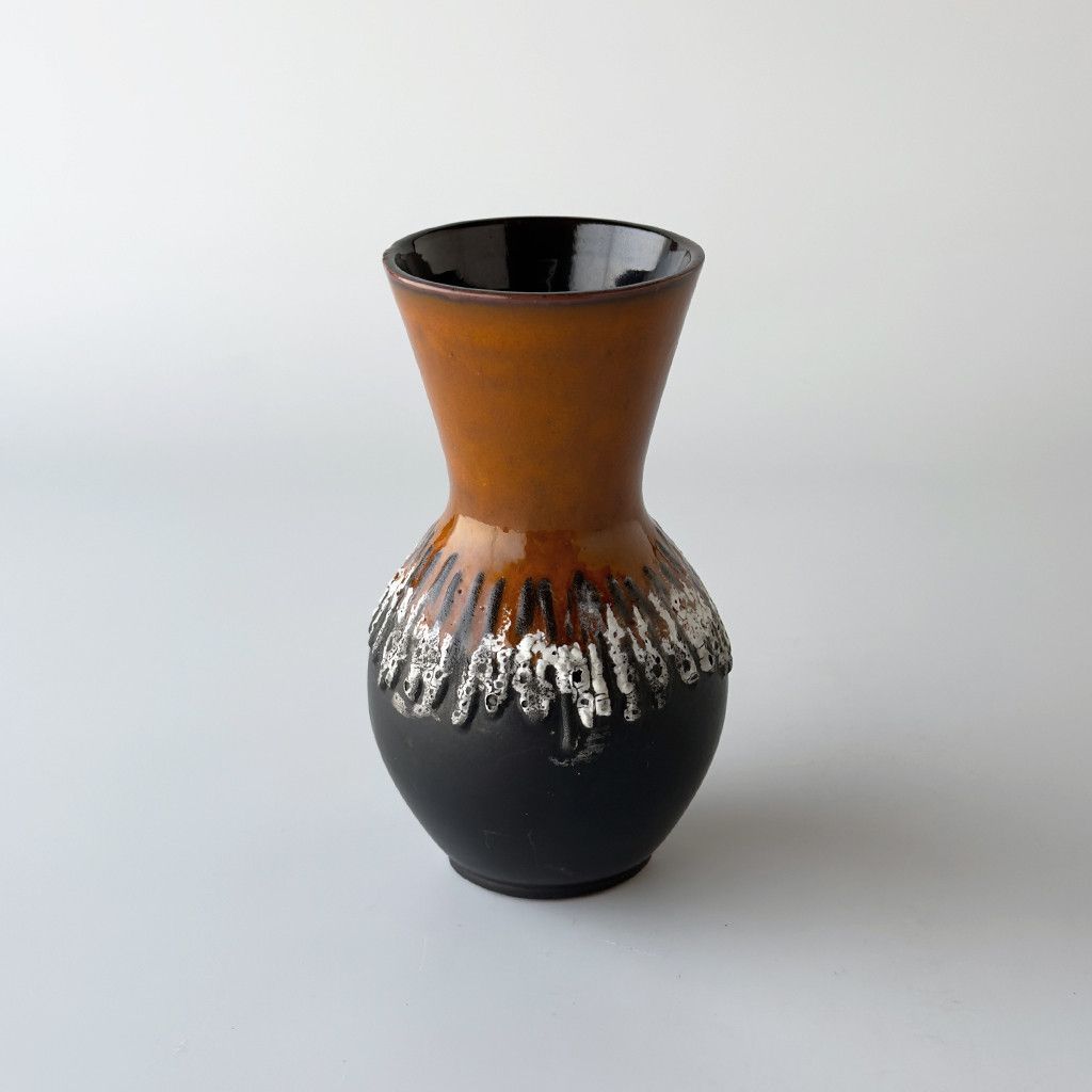 オーストリア製 Carstens ヴィンテージ フラワーベース Fat lava 花瓶